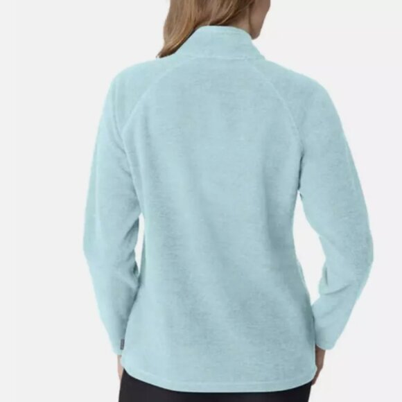 Eddie Bauer 1/4 Zip Fleece Pullover Sweatshirt Womens Size XL Teal Blue - Picture 2 of 11